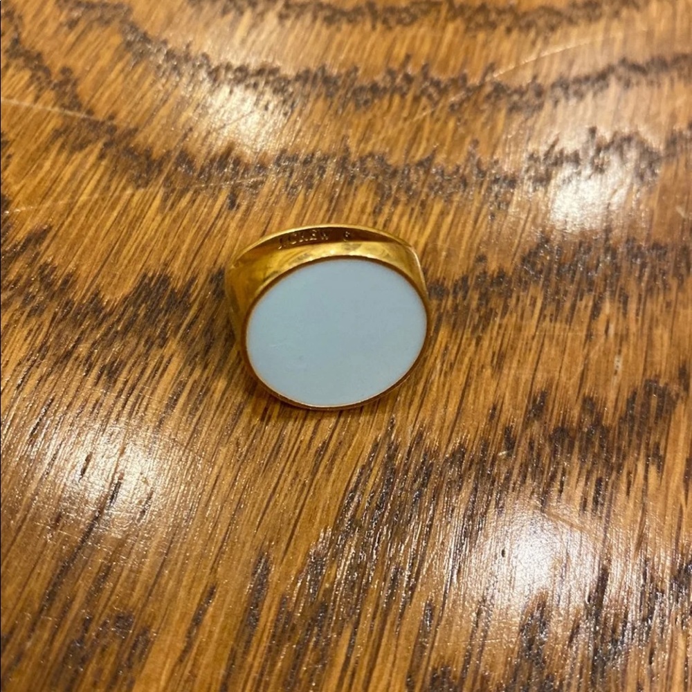 J crew gold and light blue ring